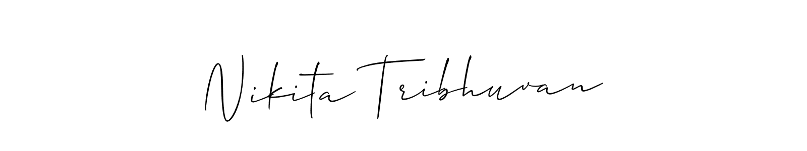 Check out images of Autograph of Nikita Tribhuvan name. Actor Nikita Tribhuvan Signature Style. Allison_Script is a professional sign style online. Nikita Tribhuvan signature style 2 images and pictures png