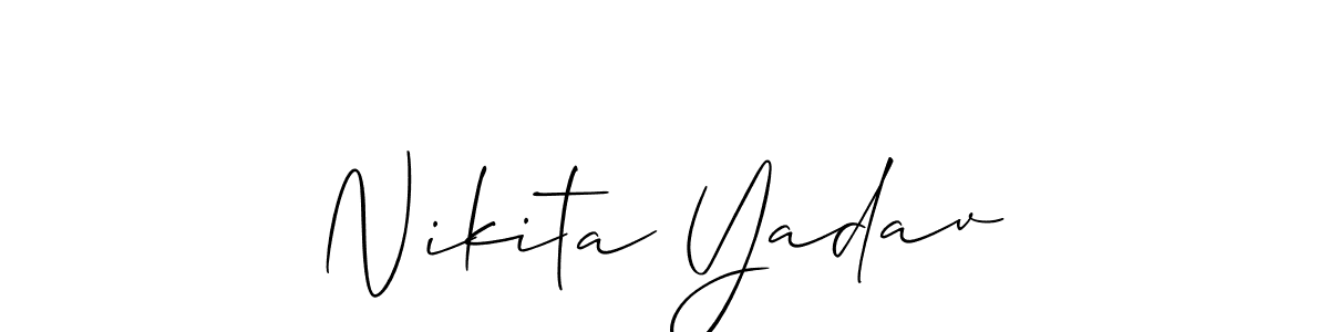 Make a short Nikita Yadav signature style. Manage your documents anywhere anytime using Allison_Script. Create and add eSignatures, submit forms, share and send files easily. Nikita Yadav signature style 2 images and pictures png