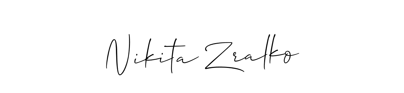 Best and Professional Signature Style for Nikita Zralko. Allison_Script Best Signature Style Collection. Nikita Zralko signature style 2 images and pictures png