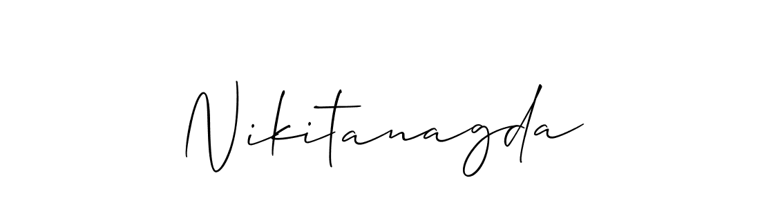 How to make Nikitanagda name signature. Use Allison_Script style for creating short signs online. This is the latest handwritten sign. Nikitanagda signature style 2 images and pictures png