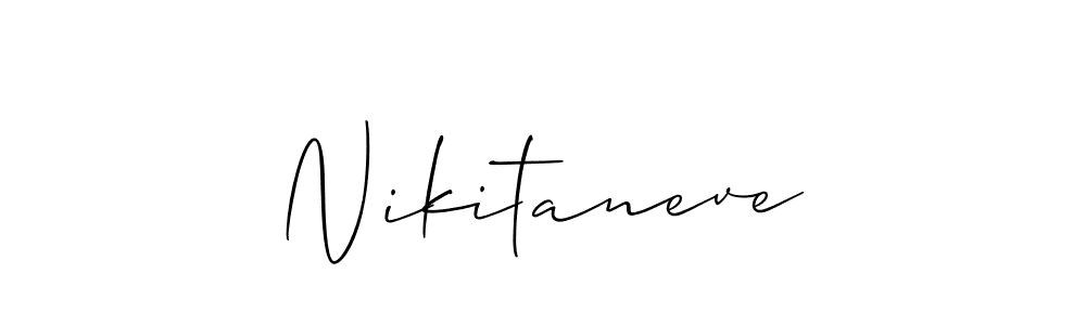 It looks lik you need a new signature style for name Nikitaneve. Design unique handwritten (Allison_Script) signature with our free signature maker in just a few clicks. Nikitaneve signature style 2 images and pictures png