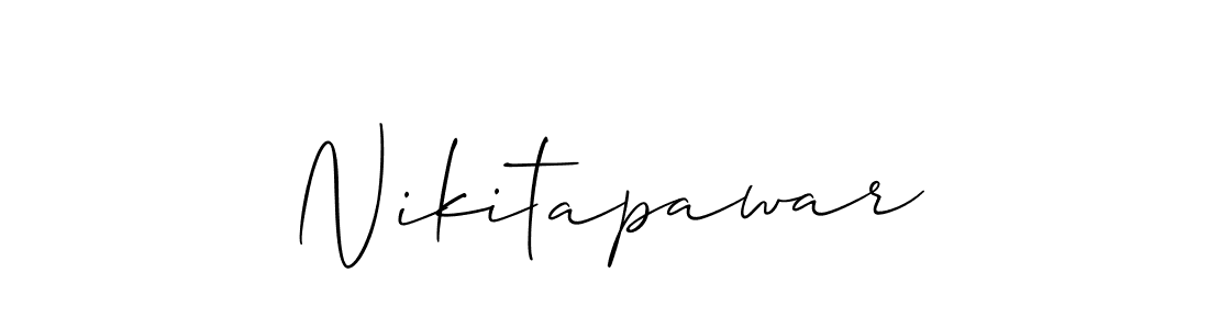 How to Draw Nikitapawar signature style? Allison_Script is a latest design signature styles for name Nikitapawar. Nikitapawar signature style 2 images and pictures png