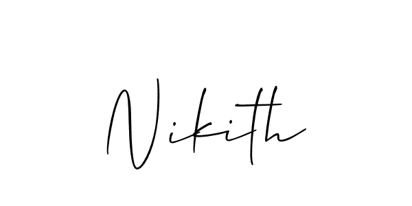 Also we have Nikith name is the best signature style. Create professional handwritten signature collection using Allison_Script autograph style. Nikith signature style 2 images and pictures png