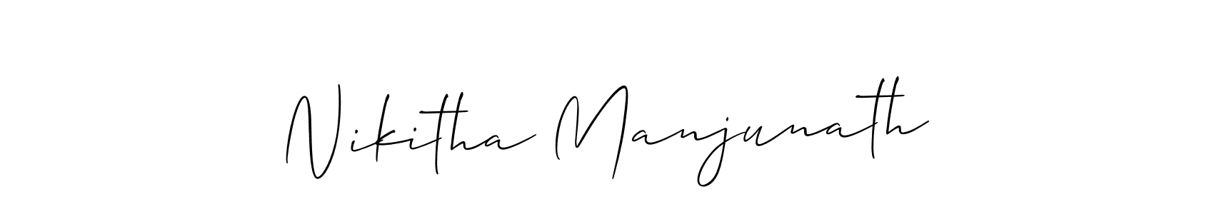 It looks lik you need a new signature style for name Nikitha Manjunath. Design unique handwritten (Allison_Script) signature with our free signature maker in just a few clicks. Nikitha Manjunath signature style 2 images and pictures png