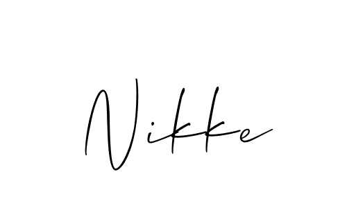 Also we have Nikke name is the best signature style. Create professional handwritten signature collection using Allison_Script autograph style. Nikke signature style 2 images and pictures png