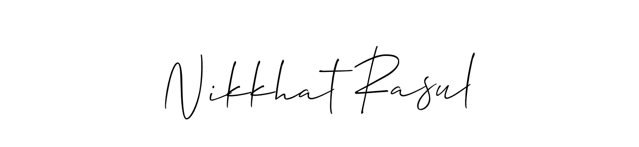 How to Draw Nikkhat Rasul signature style? Allison_Script is a latest design signature styles for name Nikkhat Rasul. Nikkhat Rasul signature style 2 images and pictures png
