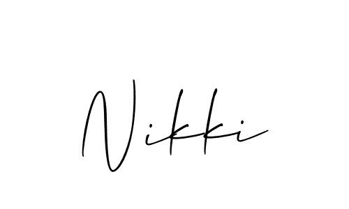 Best and Professional Signature Style for Nikki. Allison_Script Best Signature Style Collection. Nikki signature style 2 images and pictures png