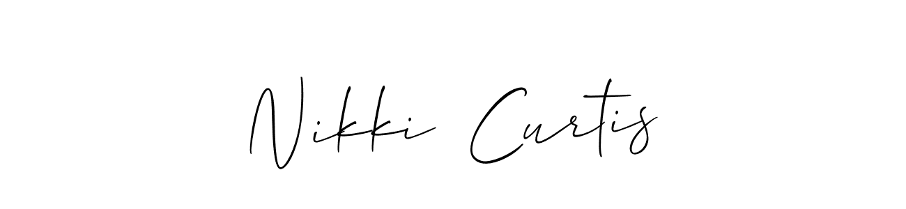It looks lik you need a new signature style for name Nikki  Curtis. Design unique handwritten (Allison_Script) signature with our free signature maker in just a few clicks. Nikki  Curtis signature style 2 images and pictures png