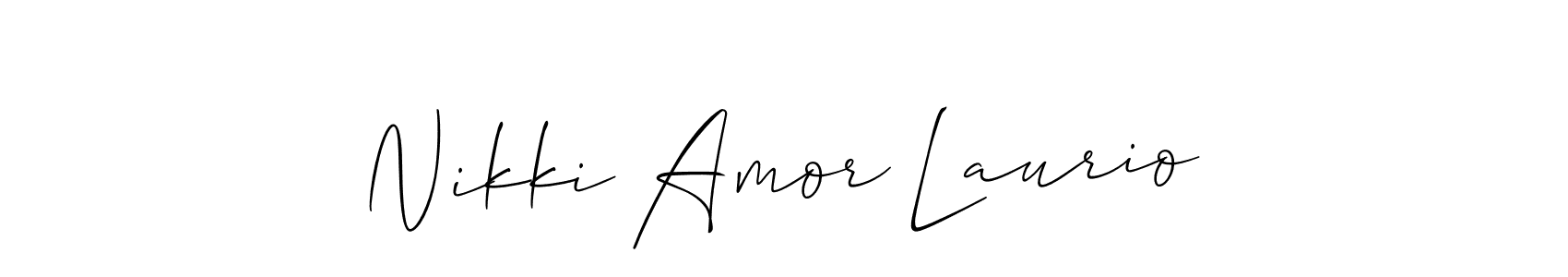 Nikki Amor Laurio stylish signature style. Best Handwritten Sign (Allison_Script) for my name. Handwritten Signature Collection Ideas for my name Nikki Amor Laurio. Nikki Amor Laurio signature style 2 images and pictures png