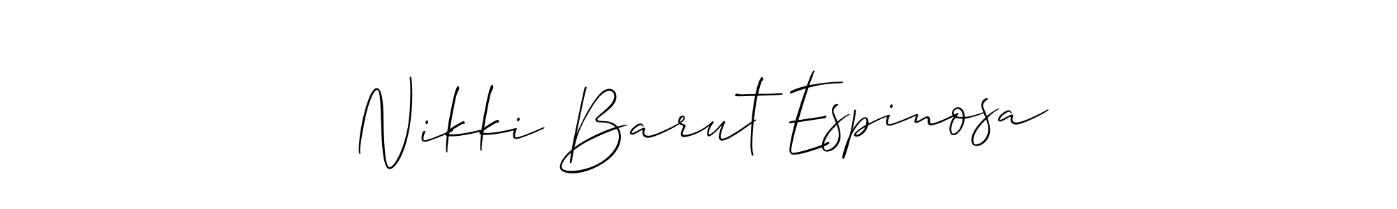 Make a beautiful signature design for name Nikki Barut Espinosa. Use this online signature maker to create a handwritten signature for free. Nikki Barut Espinosa signature style 2 images and pictures png
