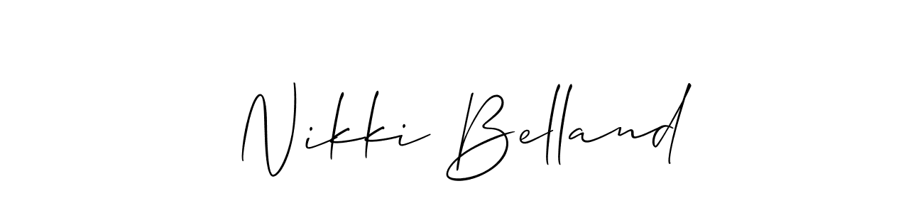 Here are the top 10 professional signature styles for the name Nikki Belland. These are the best autograph styles you can use for your name. Nikki Belland signature style 2 images and pictures png