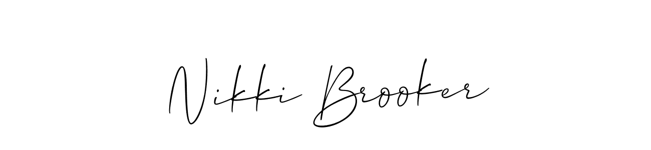 Make a short Nikki Brooker signature style. Manage your documents anywhere anytime using Allison_Script. Create and add eSignatures, submit forms, share and send files easily. Nikki Brooker signature style 2 images and pictures png
