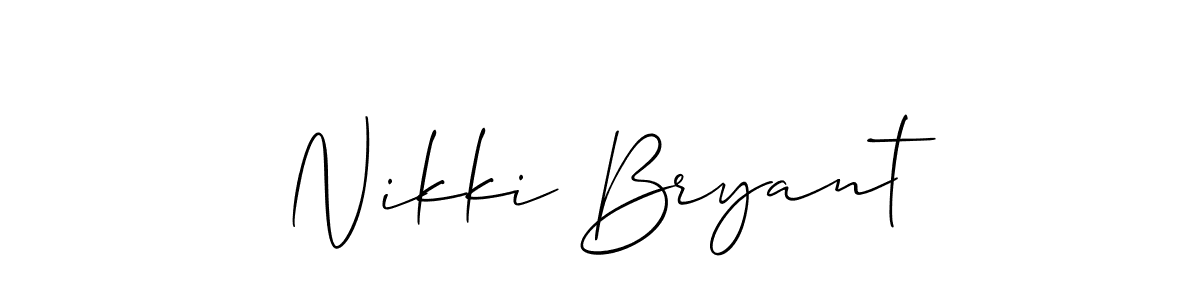 Create a beautiful signature design for name Nikki Bryant. With this signature (Allison_Script) fonts, you can make a handwritten signature for free. Nikki Bryant signature style 2 images and pictures png