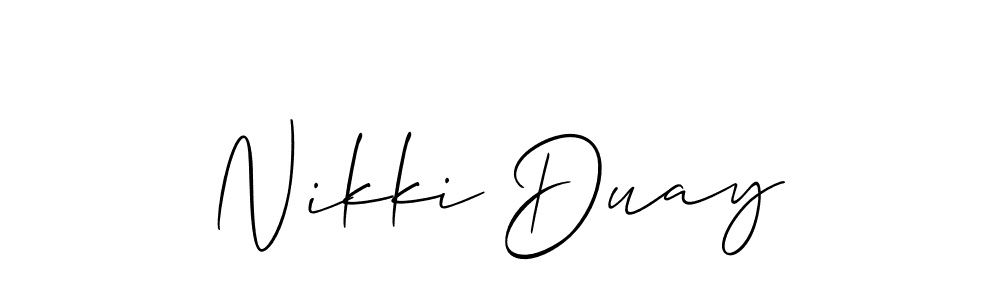 Here are the top 10 professional signature styles for the name Nikki Duay. These are the best autograph styles you can use for your name. Nikki Duay signature style 2 images and pictures png