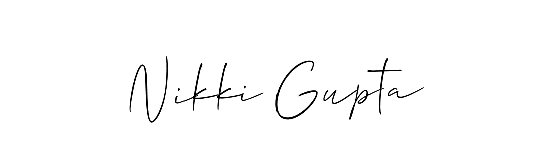 Nikki Gupta stylish signature style. Best Handwritten Sign (Allison_Script) for my name. Handwritten Signature Collection Ideas for my name Nikki Gupta. Nikki Gupta signature style 2 images and pictures png