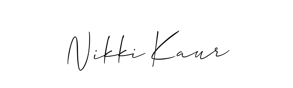 Design your own signature with our free online signature maker. With this signature software, you can create a handwritten (Allison_Script) signature for name Nikki Kaur. Nikki Kaur signature style 2 images and pictures png