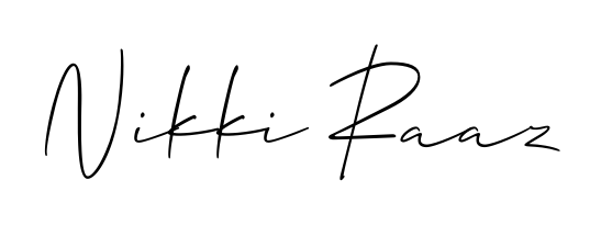 Create a personalized artistic stamp with Nikki Raaz in Allison_Script font. Perfect for visual artists, designers, and influencers. Nikki Raaz signature style 2 images and pictures png