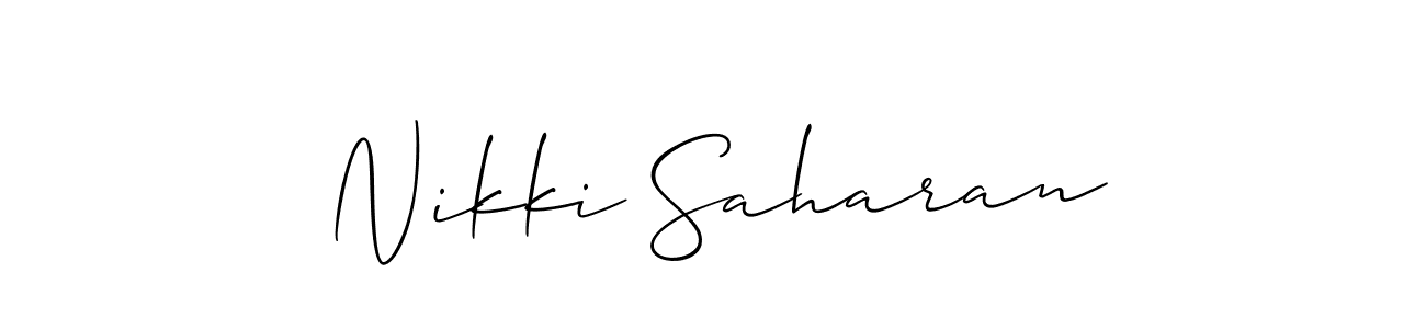Make a beautiful signature design for name Nikki Saharan. Use this online signature maker to create a handwritten signature for free. Nikki Saharan signature style 2 images and pictures png