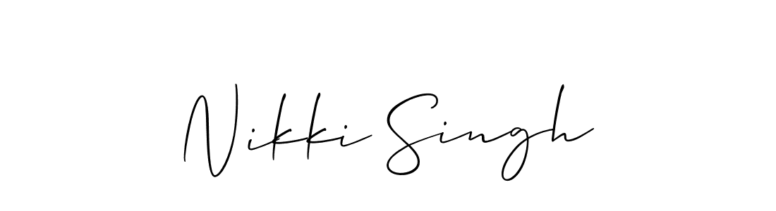 This is the best signature style for the Nikki Singh name. Also you like these signature font (Allison_Script). Mix name signature. Nikki Singh signature style 2 images and pictures png