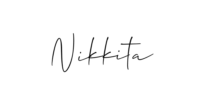 Create a beautiful signature design for name Nikkita. With this signature (Allison_Script) fonts, you can make a handwritten signature for free. Nikkita signature style 2 images and pictures png
