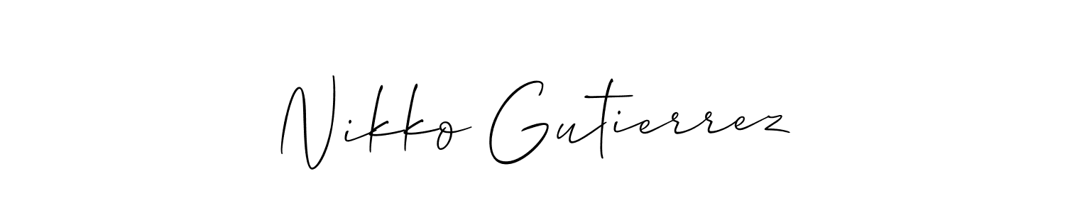 Once you've used our free online signature maker to create your best signature Allison_Script style, it's time to enjoy all of the benefits that Nikko Gutierrez name signing documents. Nikko Gutierrez signature style 2 images and pictures png