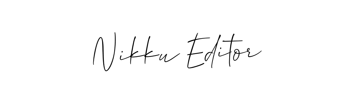 Design your own signature with our free online signature maker. With this signature software, you can create a handwritten (Allison_Script) signature for name Nikku Editor. Nikku Editor signature style 2 images and pictures png