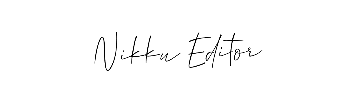 Design your own signature with our free online signature maker. With this signature software, you can create a handwritten (Allison_Script) signature for name Nikku Editor. Nikku Editor signature style 2 images and pictures png