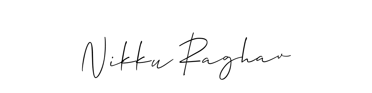 Also You can easily find your signature by using the search form. We will create Nikku Raghav name handwritten signature images for you free of cost using Allison_Script sign style. Nikku Raghav signature style 2 images and pictures png