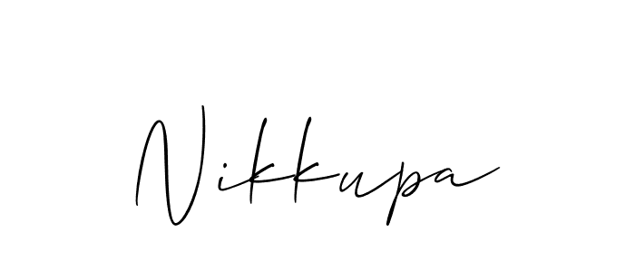 You should practise on your own different ways (Allison_Script) to write your name (Nikkupa) in signature. don't let someone else do it for you. Nikkupa signature style 2 images and pictures png