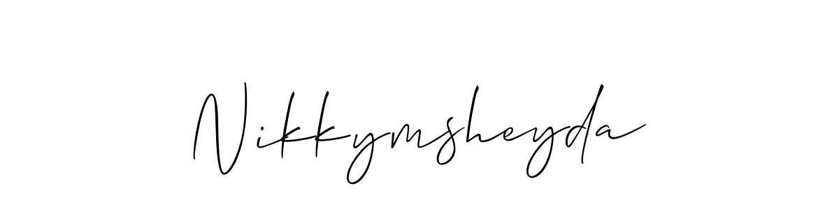 Also You can easily find your signature by using the search form. We will create Nikkymsheyda name handwritten signature images for you free of cost using Allison_Script sign style. Nikkymsheyda signature style 2 images and pictures png