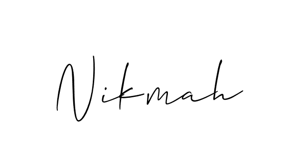 This is the best signature style for the Nikmah name. Also you like these signature font (Allison_Script). Mix name signature. Nikmah signature style 2 images and pictures png