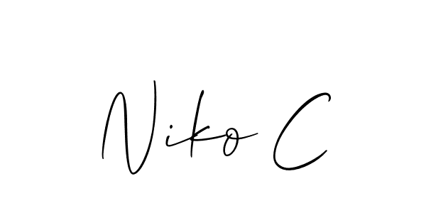 Best and Professional Signature Style for Niko C. Allison_Script Best Signature Style Collection. Niko C signature style 2 images and pictures png
