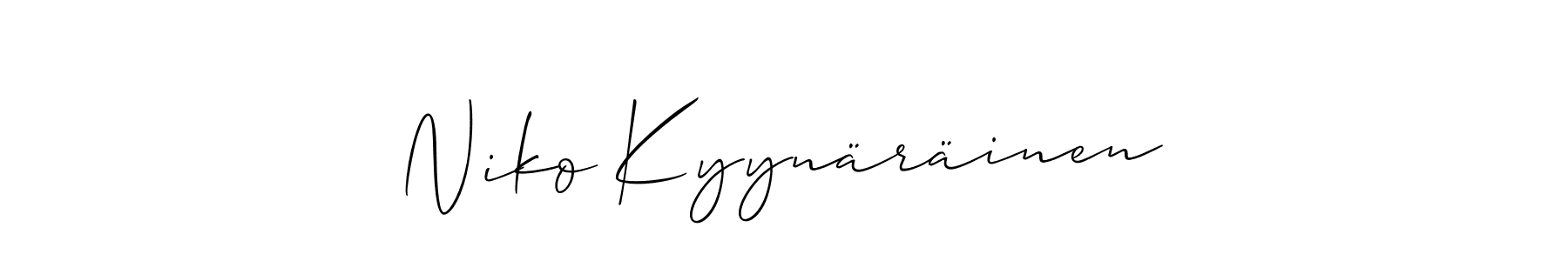 Design your own signature with our free online signature maker. With this signature software, you can create a handwritten (Allison_Script) signature for name Niko Kyynäräinen. Niko Kyynäräinen signature style 2 images and pictures png