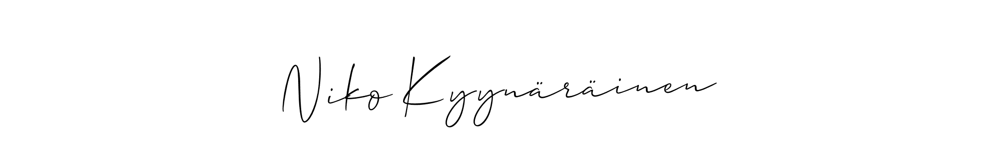 Create a beautiful signature design for name Niko Kyynäräinen . With this signature (Allison_Script) fonts, you can make a handwritten signature for free. Niko Kyynäräinen  signature style 2 images and pictures png