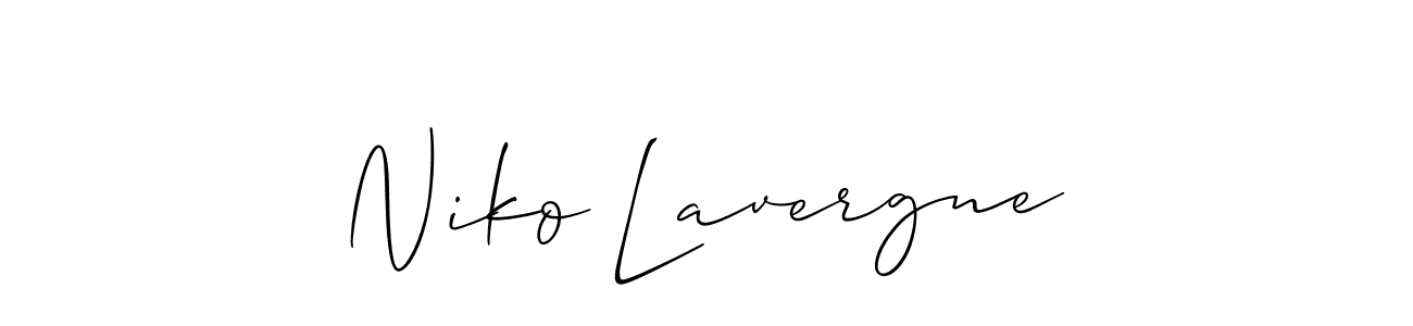 Design your own signature with our free online signature maker. With this signature software, you can create a handwritten (Allison_Script) signature for name Niko Lavergne. Niko Lavergne signature style 2 images and pictures png