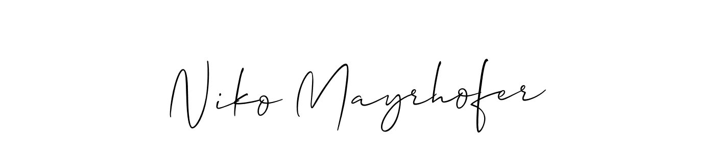Design your own signature with our free online signature maker. With this signature software, you can create a handwritten (Allison_Script) signature for name Niko Mayrhofer. Niko Mayrhofer signature style 2 images and pictures png