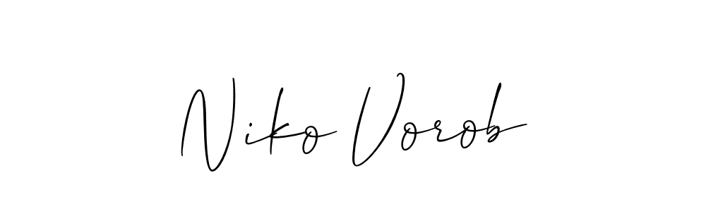 Here are the top 10 professional signature styles for the name Niko Vorob. These are the best autograph styles you can use for your name. Niko Vorob signature style 2 images and pictures png