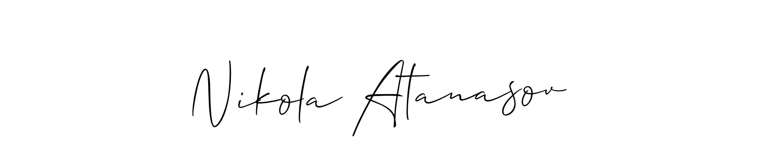 Allison_Script is a professional signature style that is perfect for those who want to add a touch of class to their signature. It is also a great choice for those who want to make their signature more unique. Get Nikola Atanasov name to fancy signature for free. Nikola Atanasov signature style 2 images and pictures png