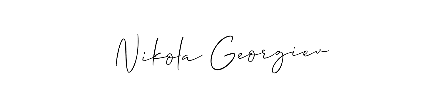 Also You can easily find your signature by using the search form. We will create Nikola Georgiev name handwritten signature images for you free of cost using Allison_Script sign style. Nikola Georgiev signature style 2 images and pictures png