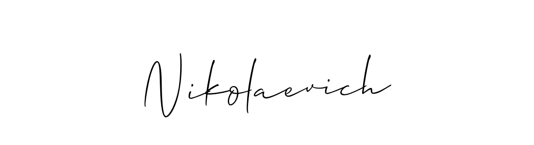 Make a beautiful signature design for name Nikolaevich. With this signature (Allison_Script) style, you can create a handwritten signature for free. Nikolaevich signature style 2 images and pictures png