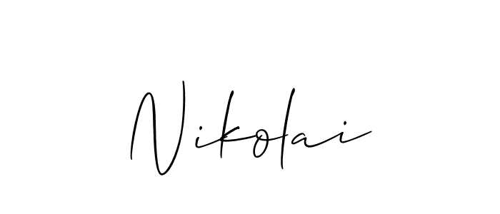 It looks lik you need a new signature style for name Nikolai. Design unique handwritten (Allison_Script) signature with our free signature maker in just a few clicks. Nikolai signature style 2 images and pictures png