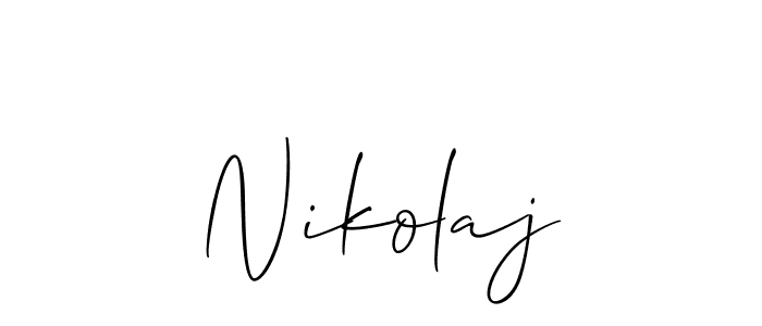 The best way (Allison_Script) to make a short signature is to pick only two or three words in your name. The name Nikolaj include a total of six letters. For converting this name. Nikolaj signature style 2 images and pictures png