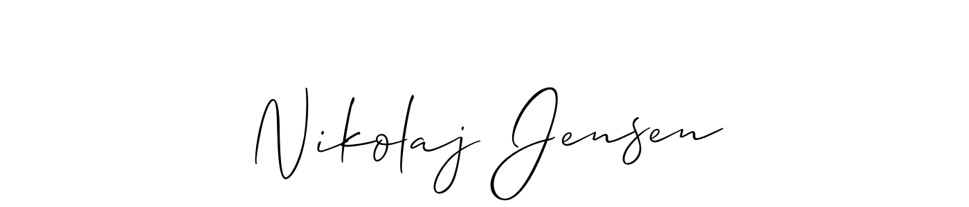 This is the best signature style for the Nikolaj Jensen name. Also you like these signature font (Allison_Script). Mix name signature. Nikolaj Jensen signature style 2 images and pictures png