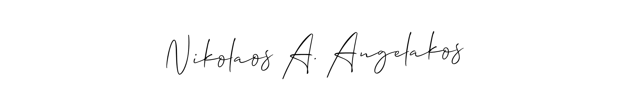 Check out images of Autograph of Nikolaos A. Angelakos name. Actor Nikolaos A. Angelakos Signature Style. Allison_Script is a professional sign style online. Nikolaos A. Angelakos signature style 2 images and pictures png