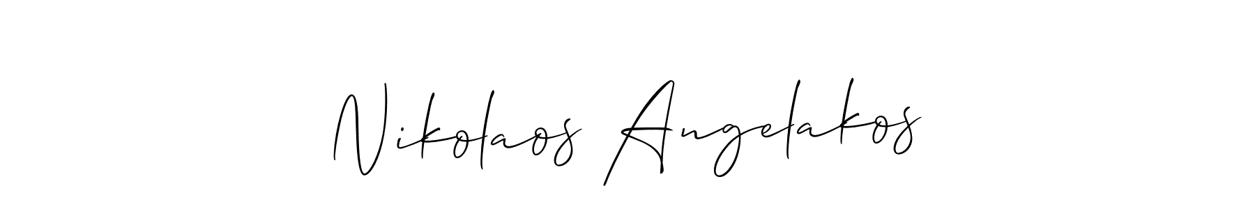 Best and Professional Signature Style for Nikolaos Angelakos. Allison_Script Best Signature Style Collection. Nikolaos Angelakos signature style 2 images and pictures png