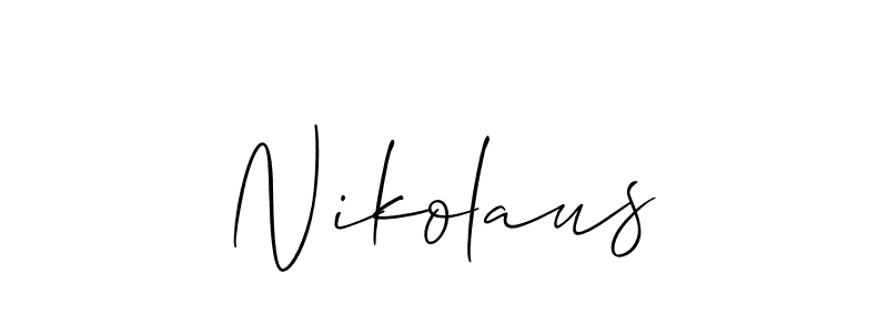 It looks lik you need a new signature style for name Nikolaus. Design unique handwritten (Allison_Script) signature with our free signature maker in just a few clicks. Nikolaus signature style 2 images and pictures png