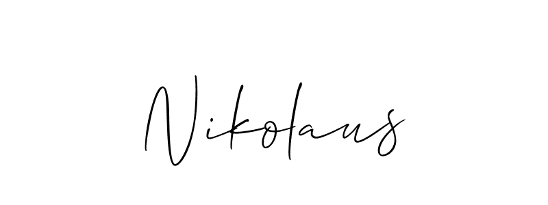 Best and Professional Signature Style for Nikolaus. Allison_Script Best Signature Style Collection. Nikolaus signature style 2 images and pictures png