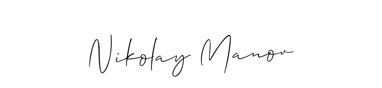 Create a beautiful signature design for name Nikolay Manov. With this signature (Allison_Script) fonts, you can make a handwritten signature for free. Nikolay Manov signature style 2 images and pictures png