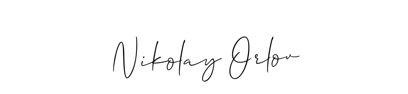 It looks lik you need a new signature style for name Nikolay Orlov. Design unique handwritten (Allison_Script) signature with our free signature maker in just a few clicks. Nikolay Orlov signature style 2 images and pictures png