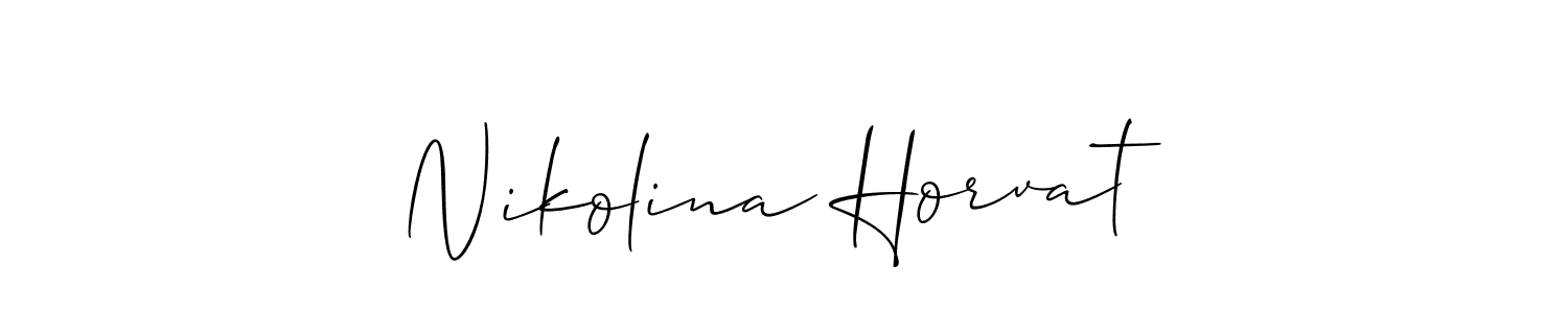 Design your own signature with our free online signature maker. With this signature software, you can create a handwritten (Allison_Script) signature for name Nikolina Horvat. Nikolina Horvat signature style 2 images and pictures png